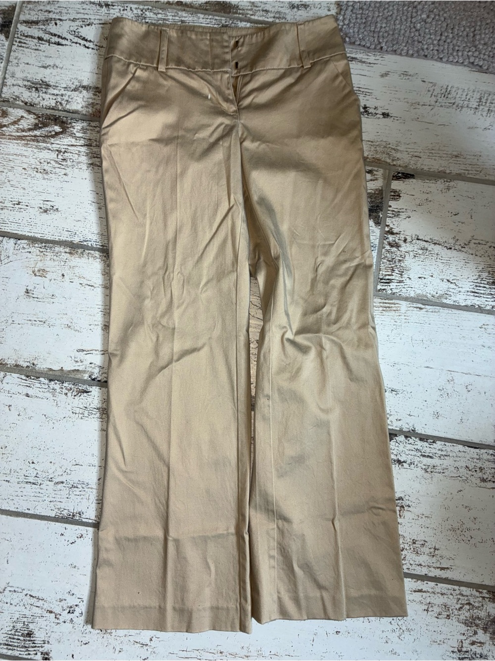 New York & Company Beige Wide-Leg Dress Pants
